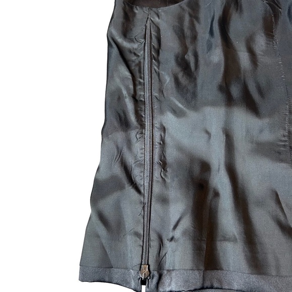 Albert Nikon Evening 100% Silk Sleeveless Cropped Tank w/ Side Zipper - Picture 4 of 8